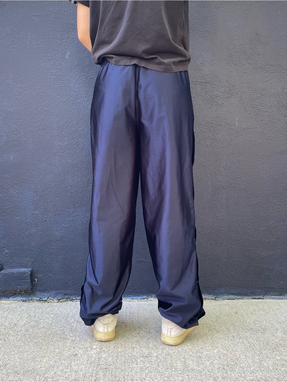Vintage 90s navy blue Nike dazzle tear away track pants size large - Picture 3 of 5